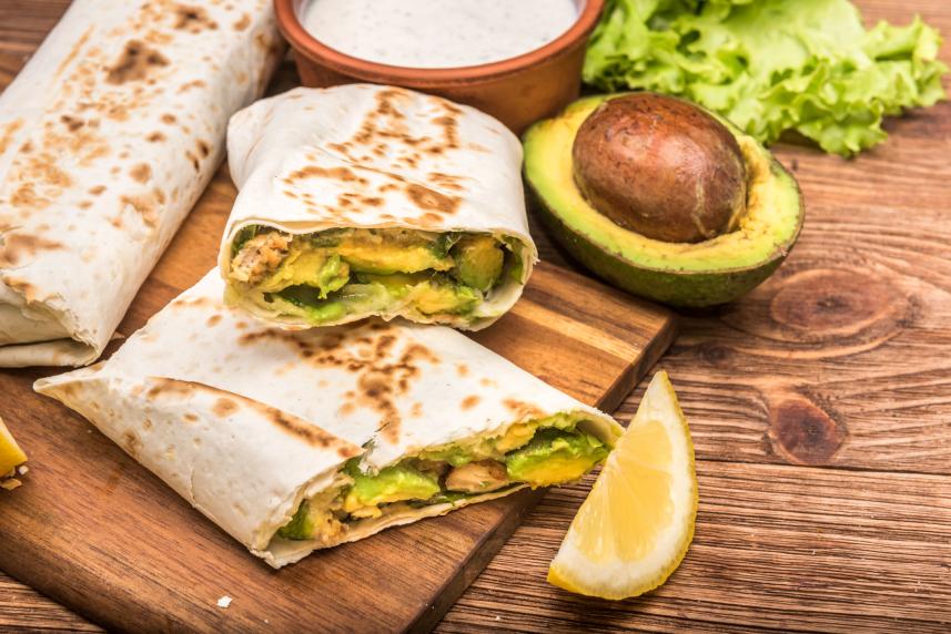 Turkey and avocado wrap