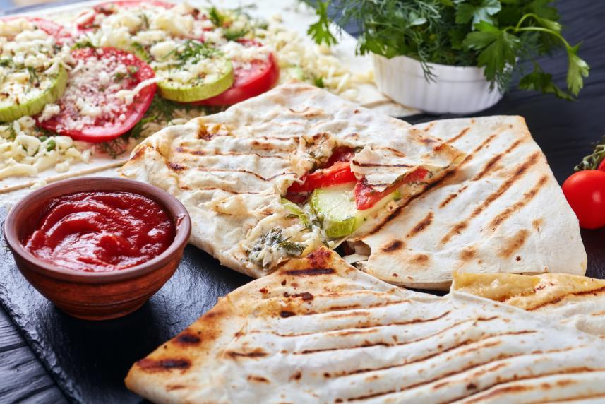 Flatbread with zucchini