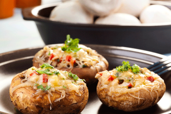 Mediterranean Inspired Stuffed Mushrooms